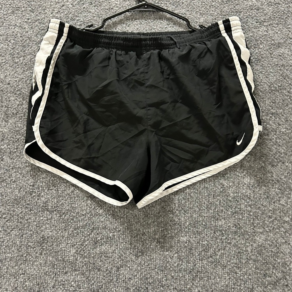 Nike Shorts Womens Size S Black White Tempo Running Athletic Mesh Trim Workout